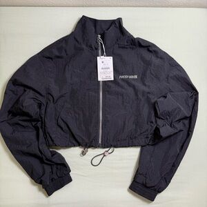 Bershka Black Cropped Bomber Jacket XS #35